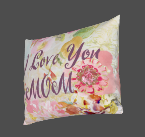 Pillow Cover - I Love You Mom - 26" X 20" Rectangle Pillow Cover
