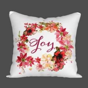Chantal Joy Wreath Christmas Pillow Cover 18" x 18"
