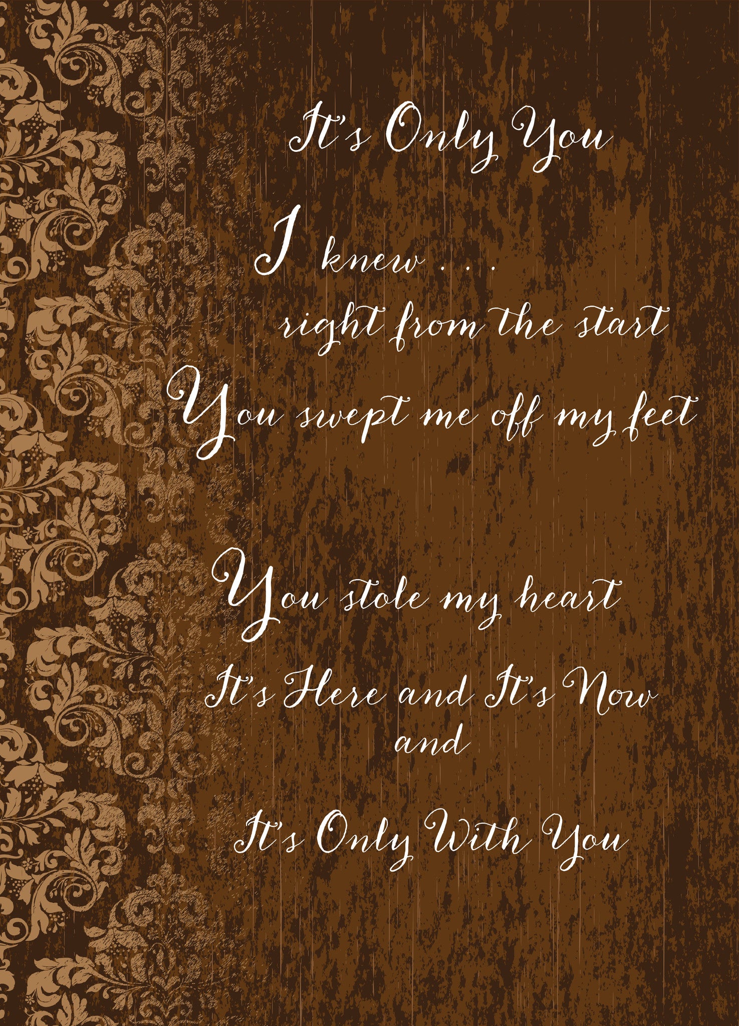 It's Only You Greeting Card (Love and Romance) - Dreams After All