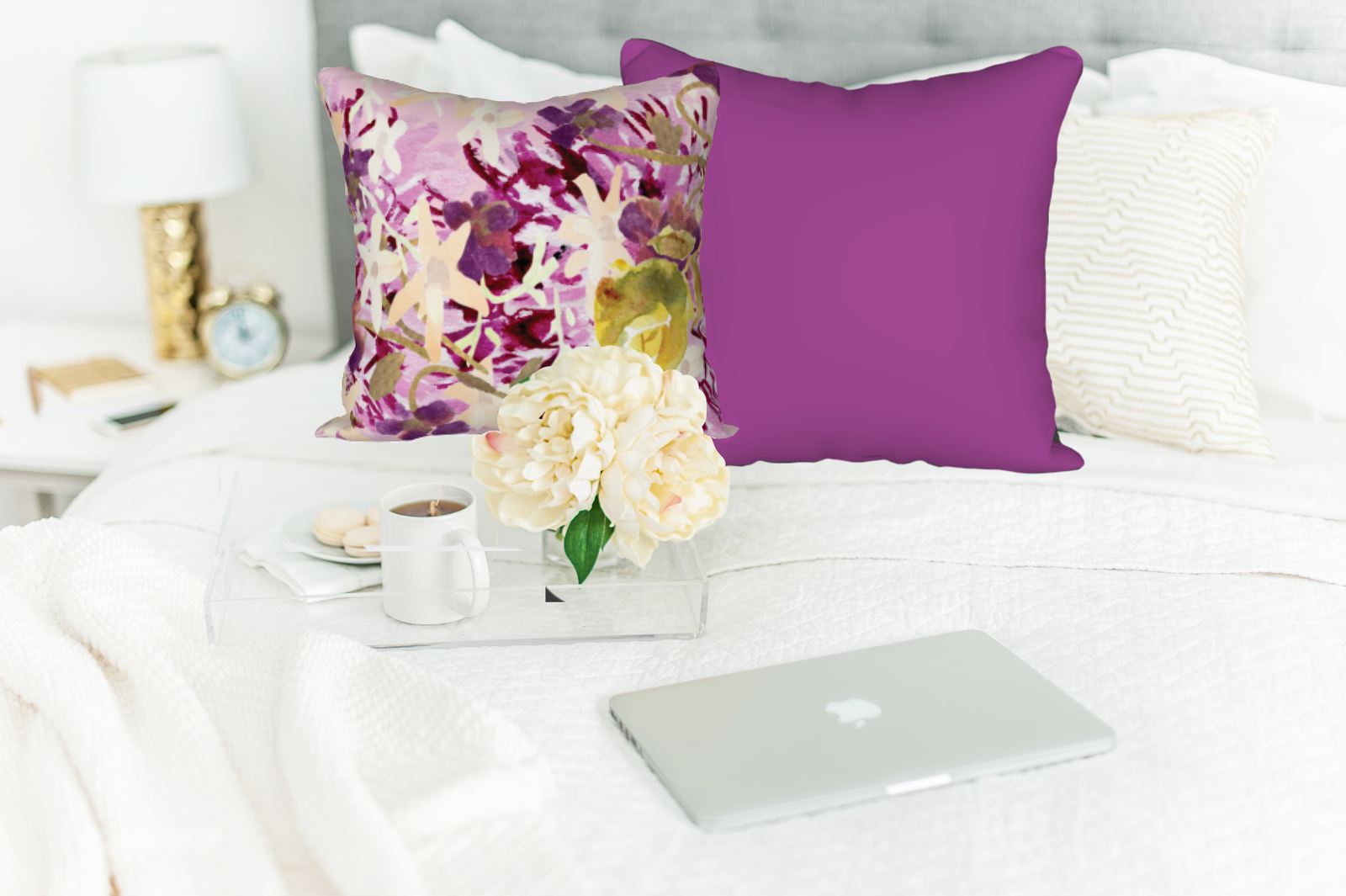 Dahlilah Lavender 18" X 18" Pillow Cover