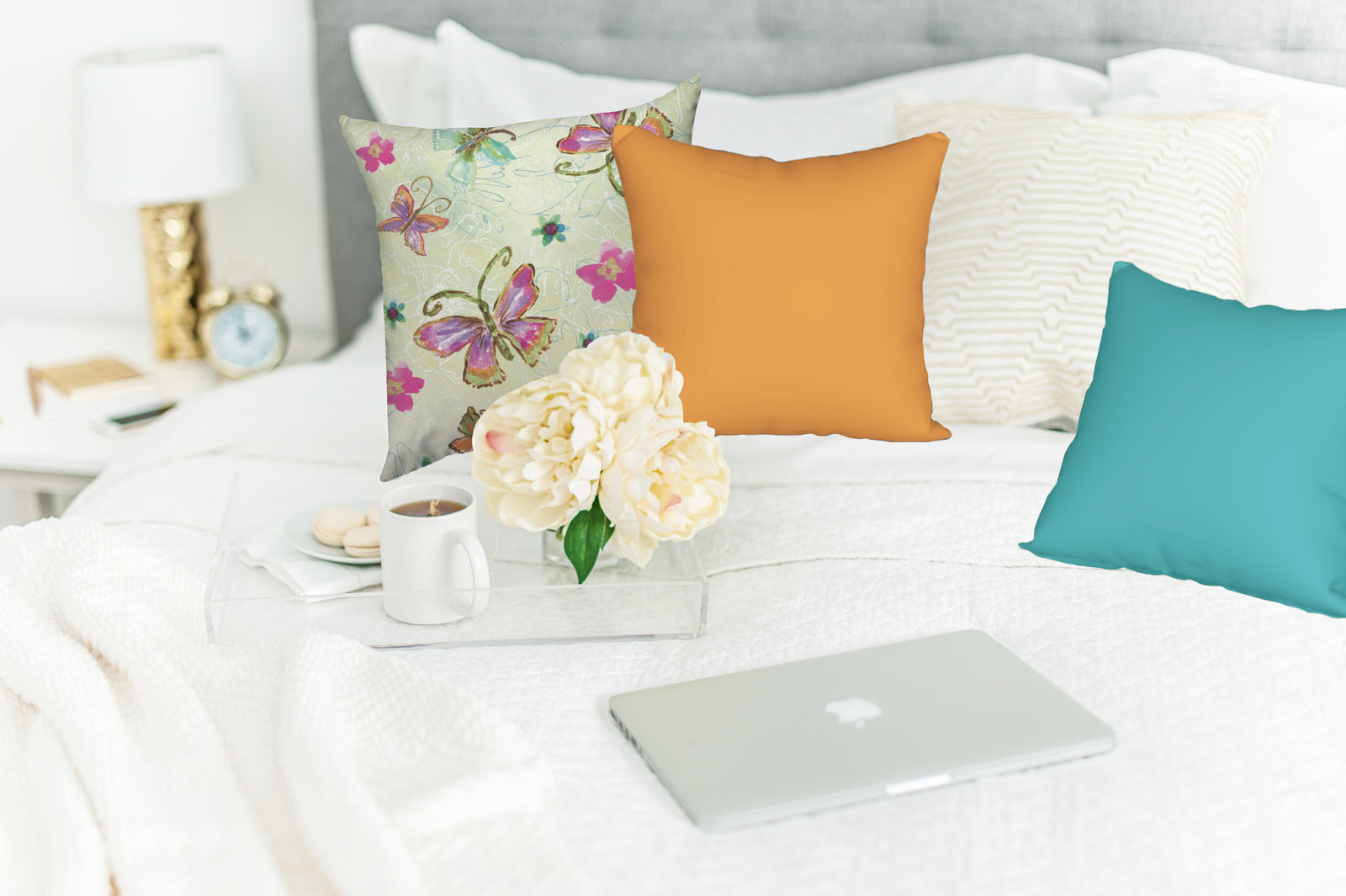 Four Butterfly 18" X 18" Pillow Cover