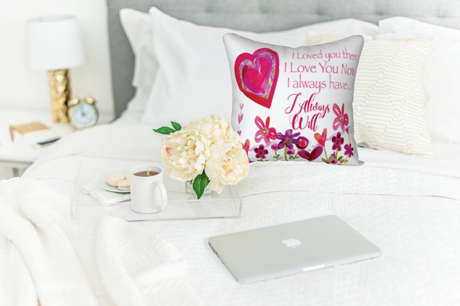 I Love You Now 18" x 18" Pillow Cover