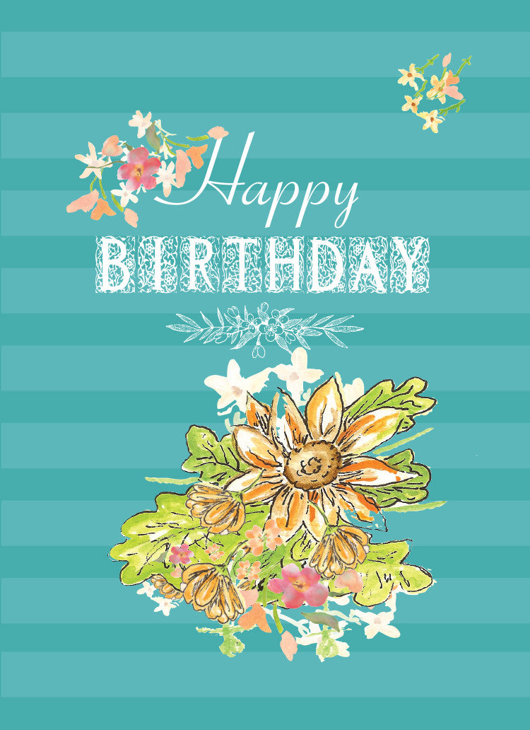 Sunflower Happy Birthday Card - Dreams After All