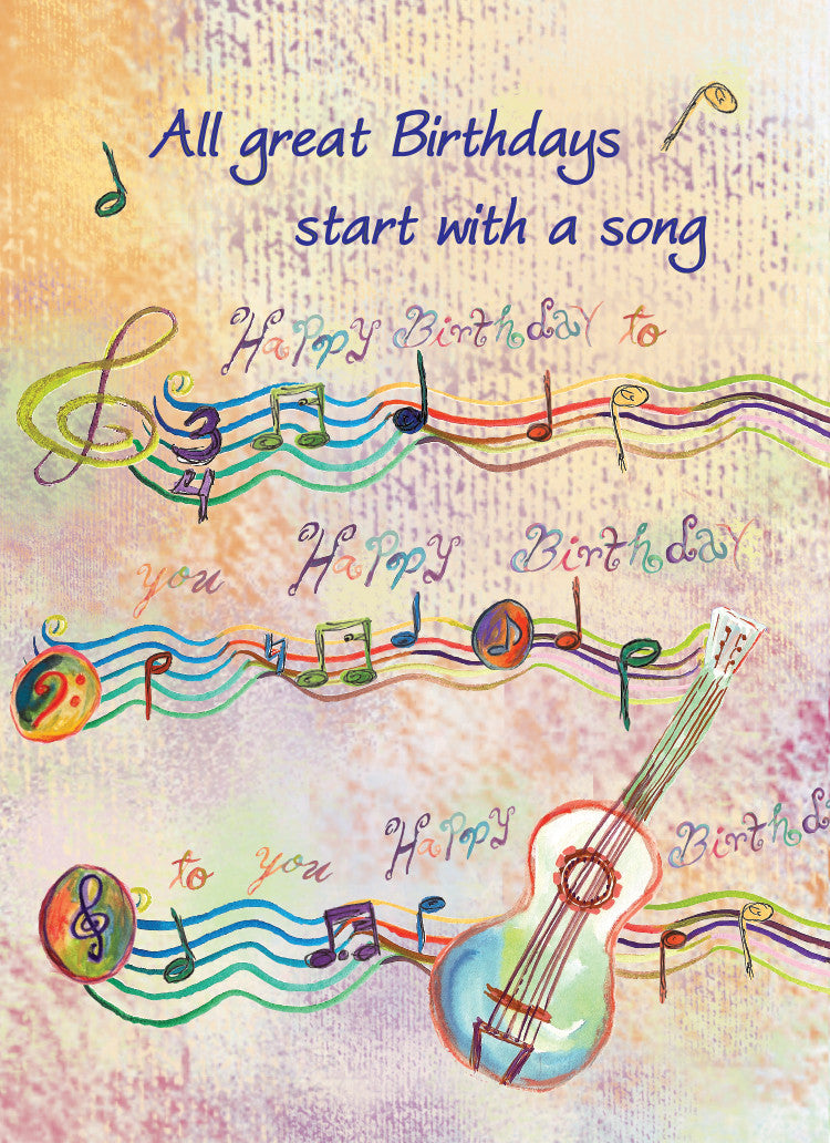 Happy Birthday Song Greeting Card - Dreams After All