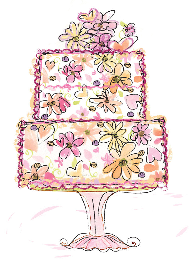 Floral Cake Birthay Card - Dreams After All