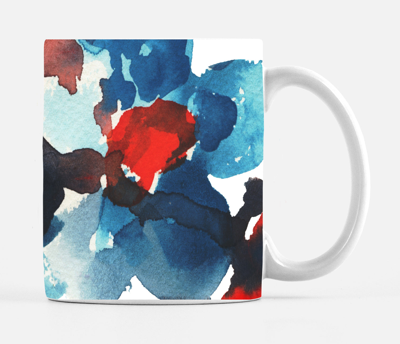 Patriotic Red White Blue Floral Mug - Dreams After All