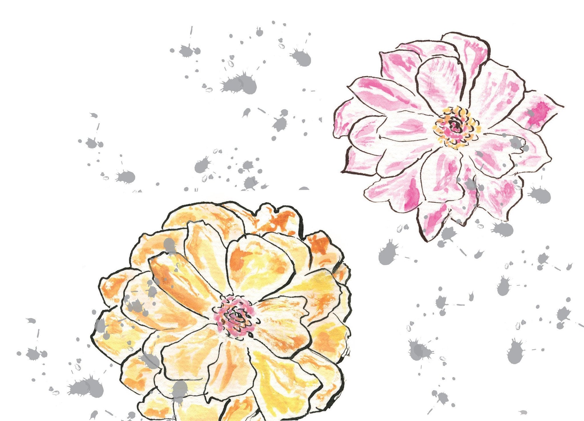 Sunburst Flowers Blank Card - Dreams After All