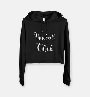 SWEATSHIRT - WICKED CHICK CROPPED WITH HOOD - Dreams After All
