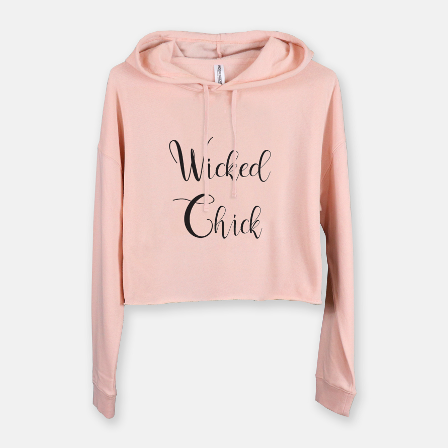SWEATSHIRT - WICKED CHICK CROPPED WITH HOOD - Dreams After All