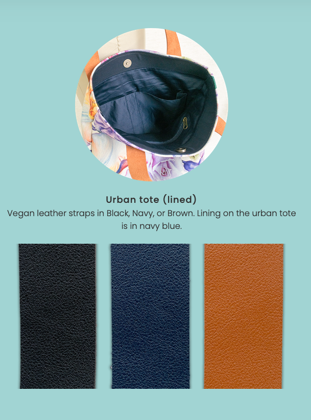 Tote Bag Mom's Pastel Vegan Leather Strap
