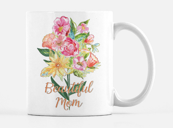 Mama Bear Floral Mug Cute Mothers Day Coffee Cup - 11oz