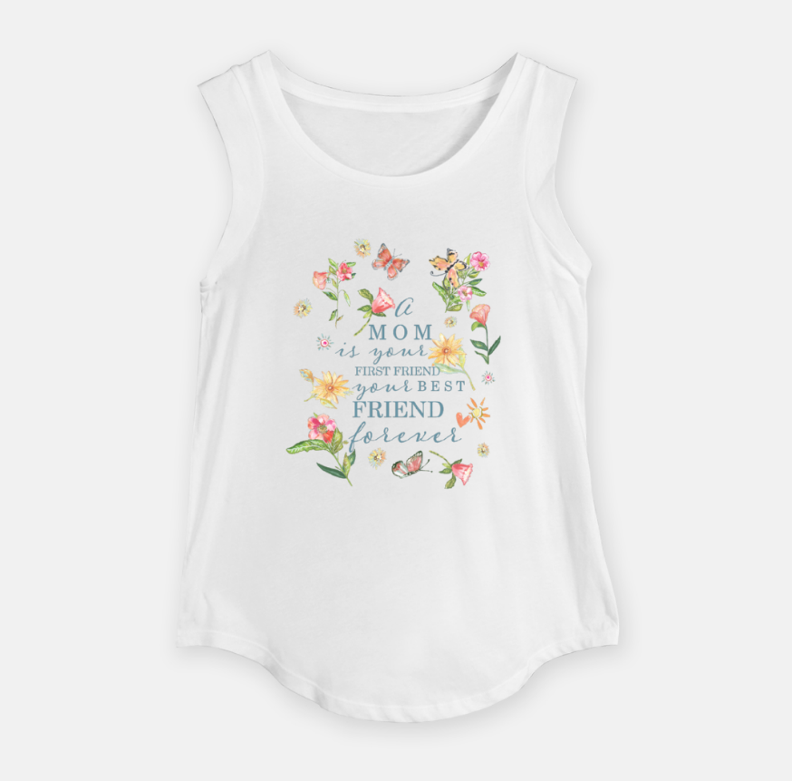 Capped Sleeve Tank Top - A Mom Is Your Best Friend