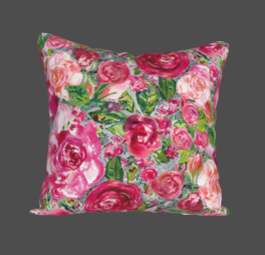 Love and Roses 18" X 18" Pillow Cover