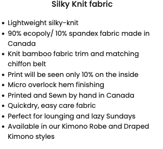 Renée Black Kimono in a Silky Knit