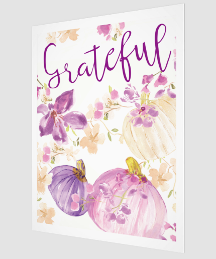 Grateful Purple Pumpkins Art Print