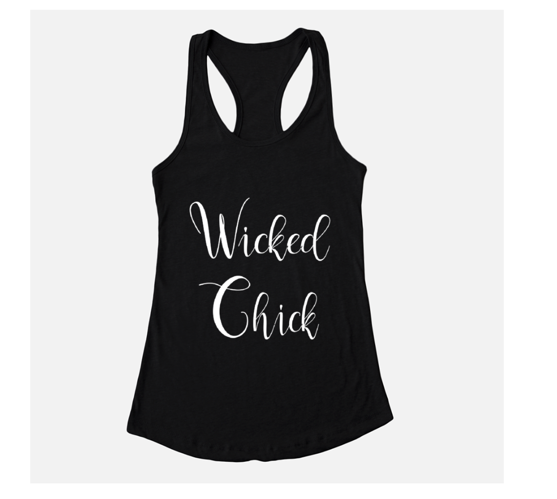Wicked Chick Black Racerback Tank - Dreams After All