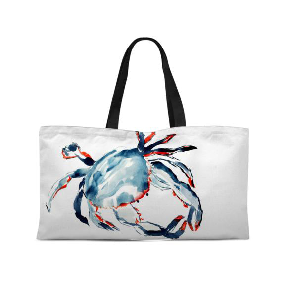 Sometimes I'm Just Crabby Weekend Tote with Woven Handles - Dreams After All
