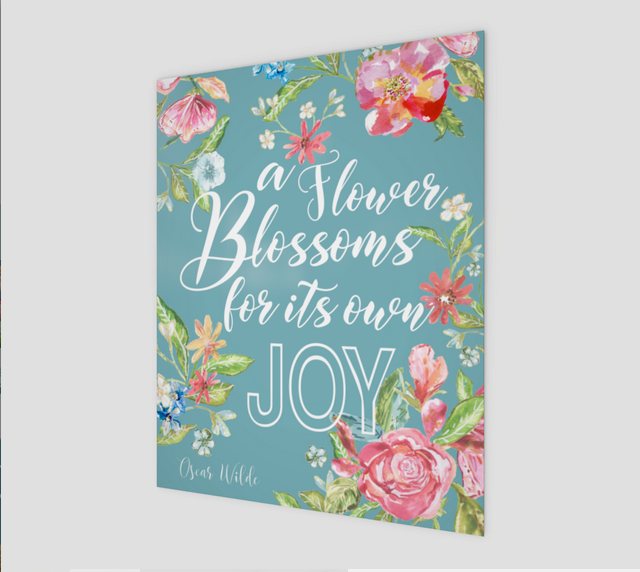 Oscar Wilde A Flower Blossoms 8 x 10 Art Print