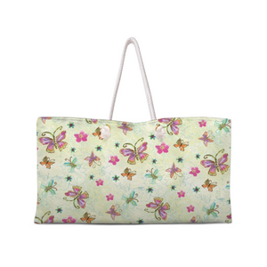 Four Butterfly Weekend Tote with Rope Handles ! Renée Rubach Art - Dreams After All