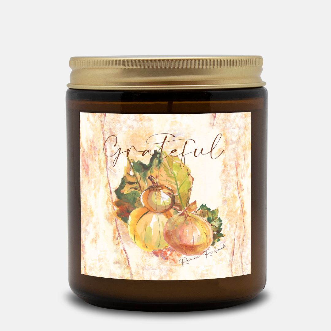 Candle Amber Jar 9oz