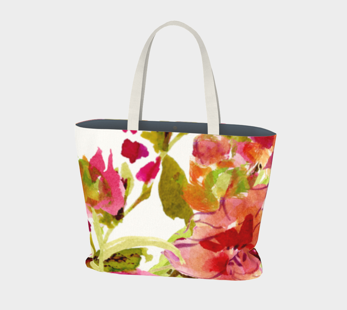 Renée White Market Large Tote Bag