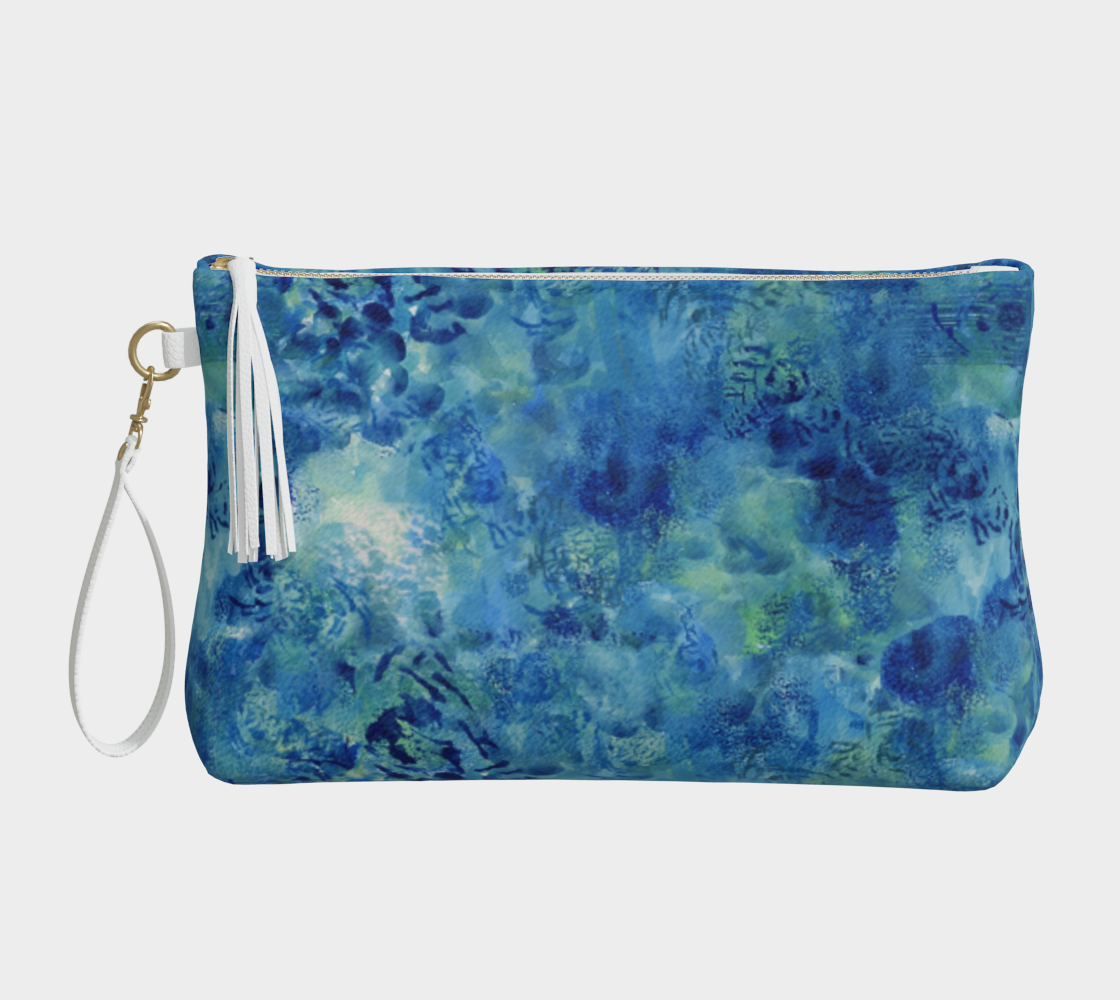 Vegan Leather Pouch Blue Life