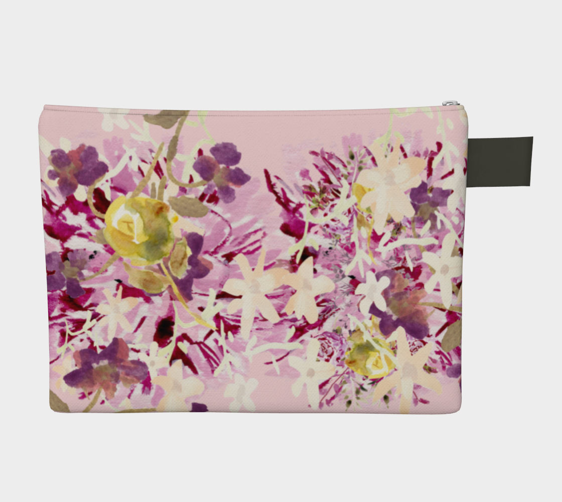 Dahlilah Lavender Cosmetic Bag Flat - Dreams After All