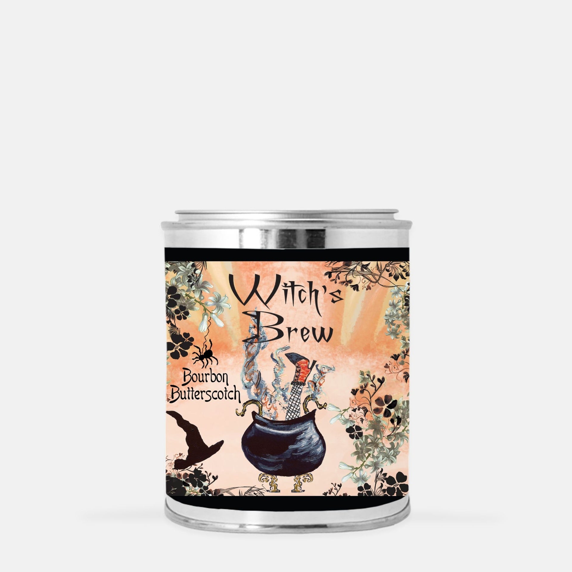 Witch’s Brew Bourbon Butterscotch Candle in a Very Cute  Paint Can / 16oz