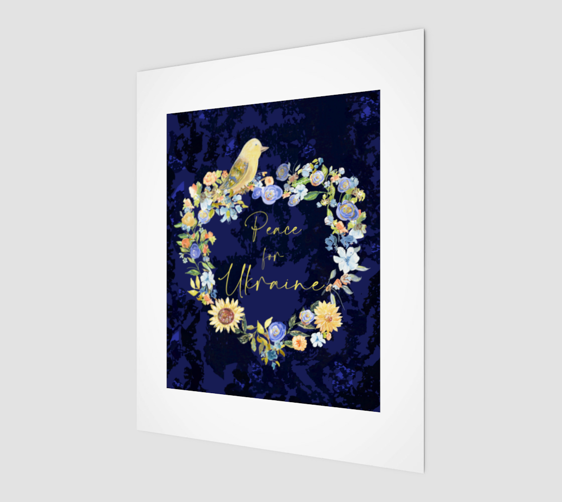Peace for Ukraine Art Print 8" X 10"