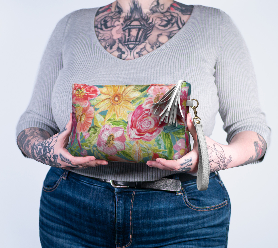 Vegan Leather Pouch Oscar Floral Only