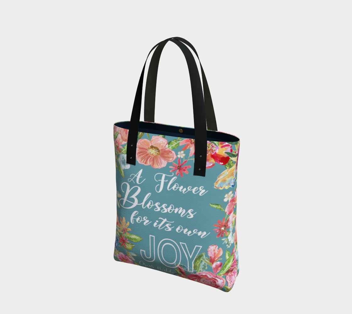 A Flower Blossoms  For Its Own Joy Vegan Leather Strap Tote Bag