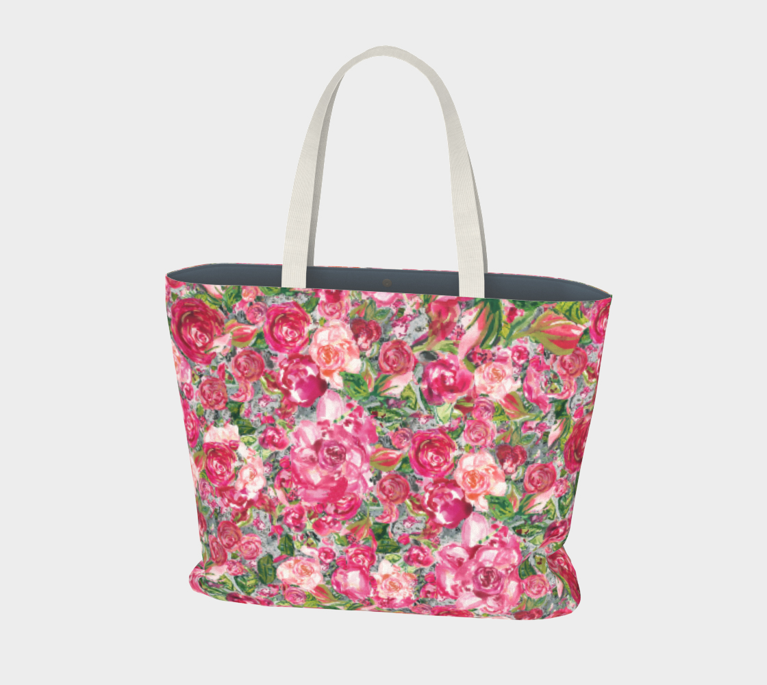 Love and Roses Large Tote Bag