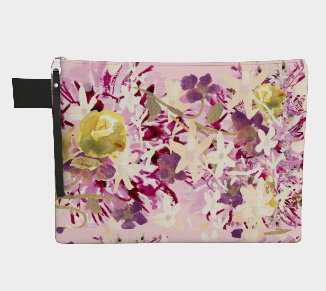 Dahlilah Lavender Cosmetic Bag Flat - Dreams After All