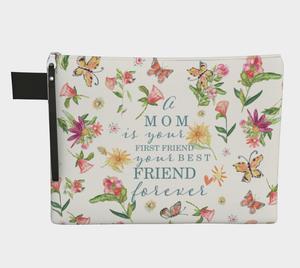 Zipper Carry-All - Cosmetic Bag - Tablet Bag - A Mom Is Your Best Friend