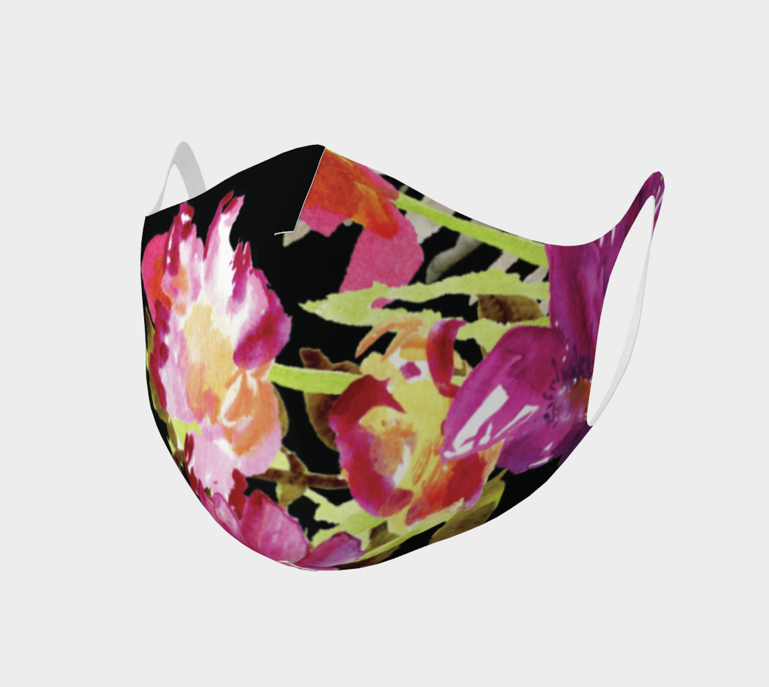 Renée's Floral Face Covering in Black - Dreams After All