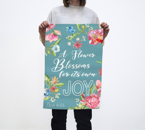 Tea Towel - Oscar Wilde Flower Blossoms