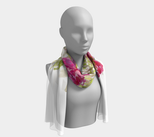 Renée White Floral Long Scarf - Dreams After All