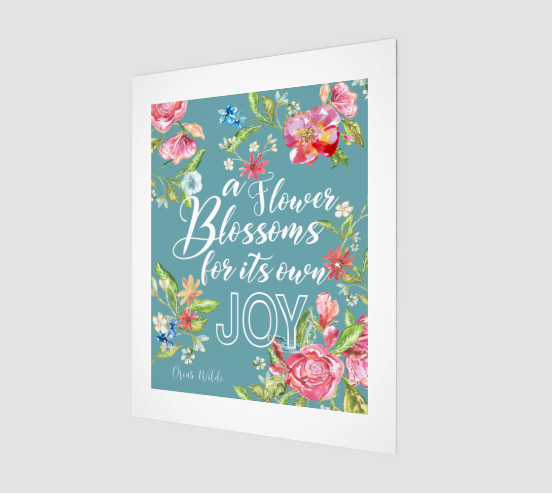 Oscar Wilde A Flower Blossoms 11 x 14 Fine Art and Digital Art Prints