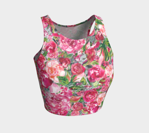 Love and Roses Athletic Crop Top