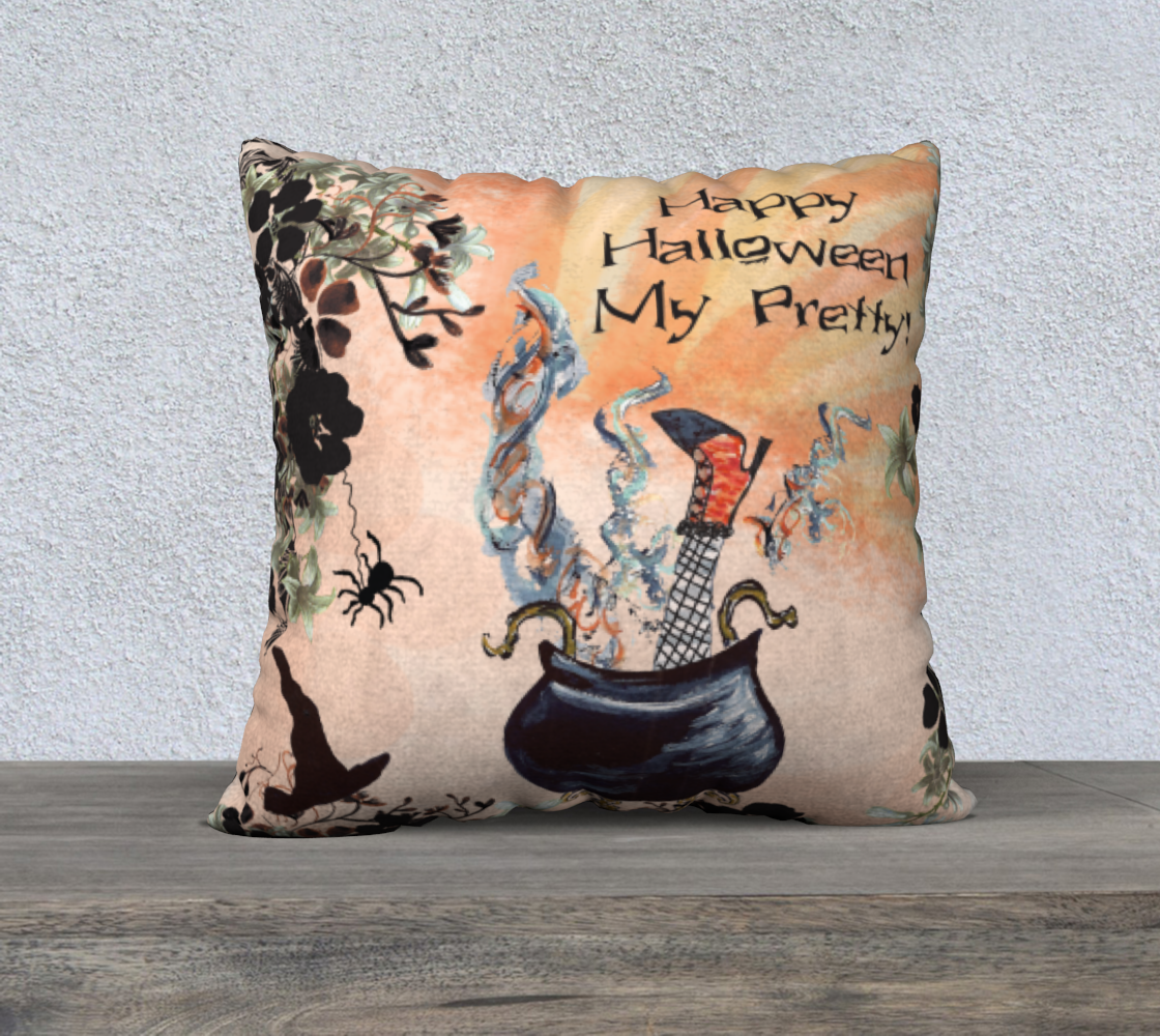 Happy Halloween My Pretty 22 X 22 Pillow Cover Dreams After All