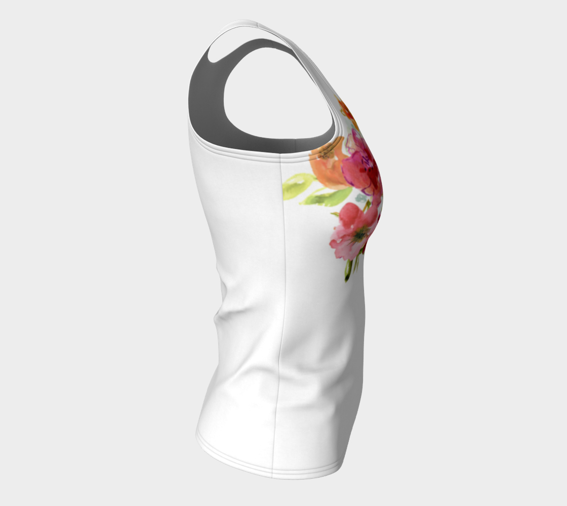 Renée White Fitted Tank Top Long