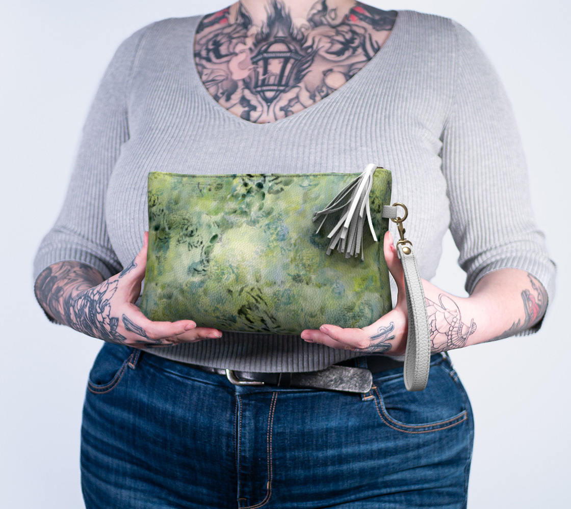 Vegan Leather Pouch Green Life