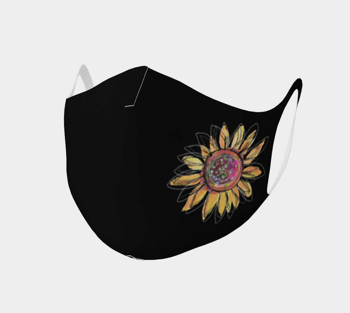 Sunflower Mask in Black
