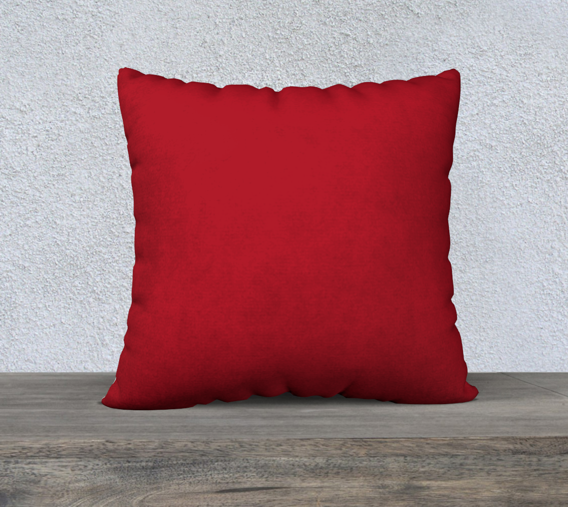 Joy Stockings White 22" x 22" Square Pillow Cover / with Red Back