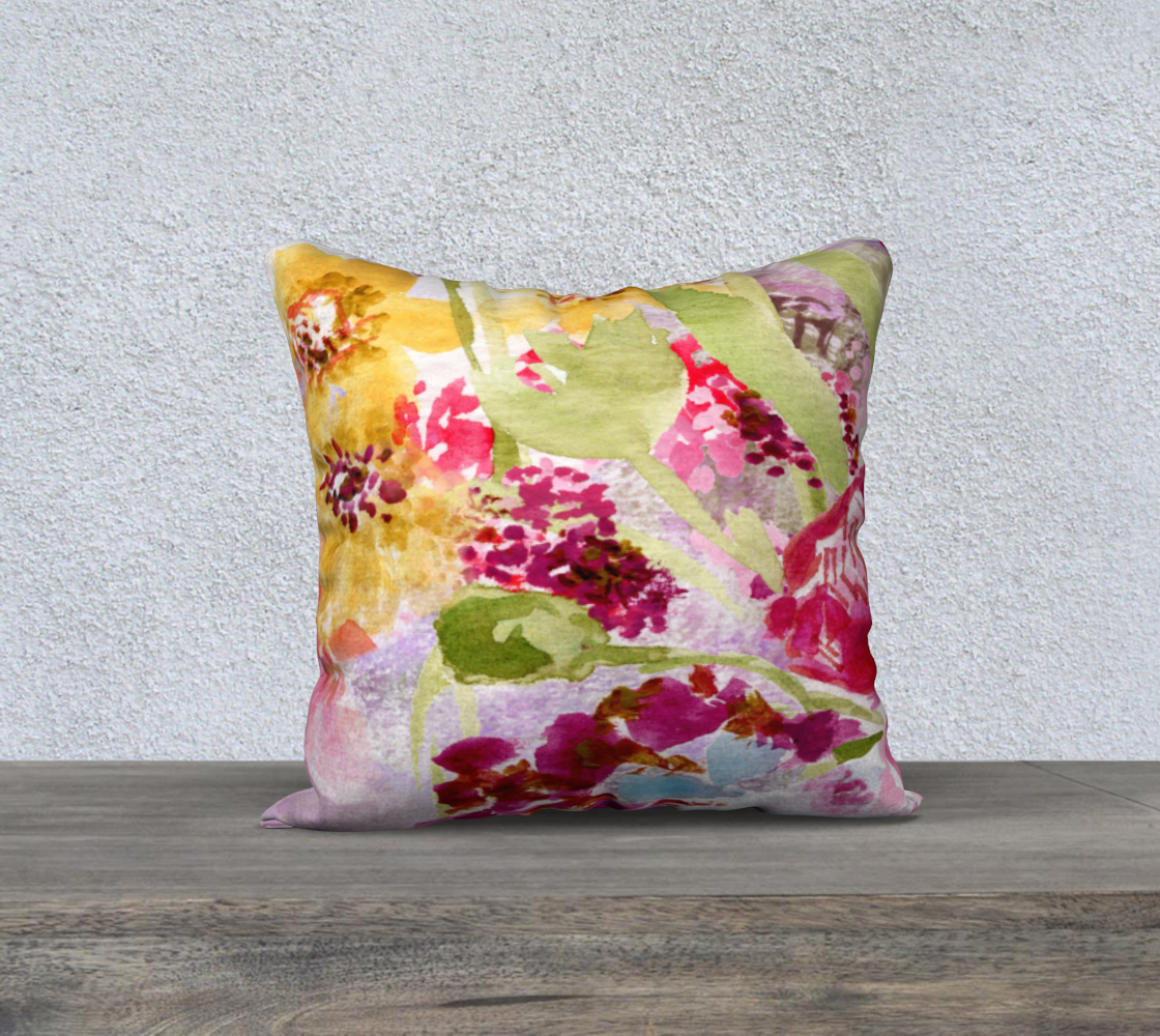 Spring Floral 18” X 18” / Pillow Cover